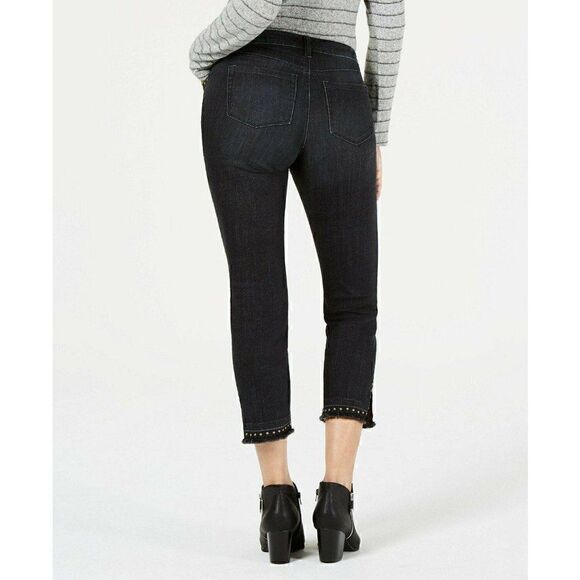 STYLE & CO $65 Dark Gray Studded Mid Rise Skinny A - Picture 2 of 6